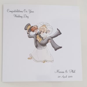 Personalised Funny Wedding Day Card Bride And Groom Design Any Couple (SKU736)
