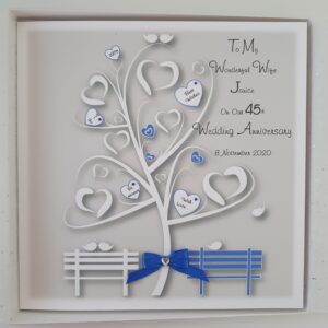 Personalised On Our 45th Sapphire Wedding Anniversary Card Wife Husband Any Person, Year Or Colour (SKU790)