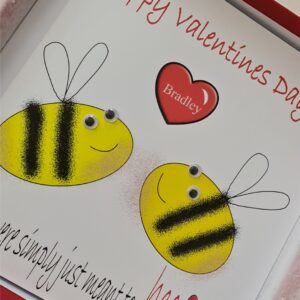 Personalised Valentine’s Day Card Meant To Bee Cute Couple Valentines Name In Heart If Required(SKU794)