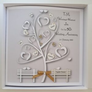 Personalised 50th Golden Anniversary Card Wife Husband Any Person, Year Or Colour (SKU279)