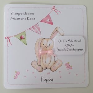 Personalised New Baby Card On The Arrival Of Our Granddaughter Any Relation (SKU385)