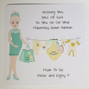 Personalised Maternity Leave Card Mum Gender Neutral Girl Boy Twins Triplets (SKU199)