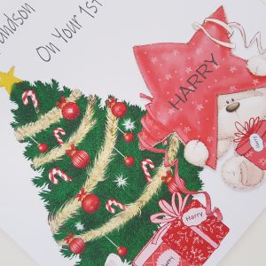 Personalised 1st Christmas Card Special Grandson Any Relation (SKU455)