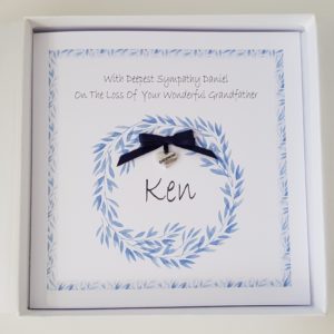 Personalised Sympathy Card On The Loss of Your Grandfather Any Relative Or Colour (SKU146)