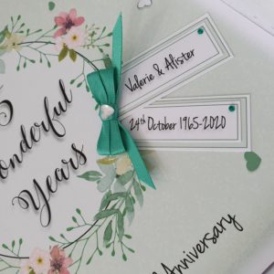 Personalised 55th Emerald Anniversary Card Mum & Dad Any Year, Colour Or Couple (SKU82)