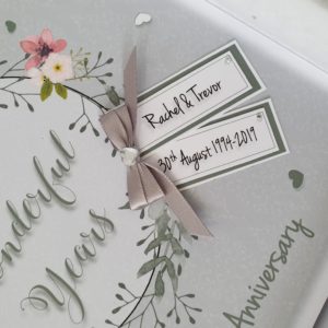 Personalised 25th Silver Anniversary Card Mum & Dad Any Year, Colour Or Couple (SKU81)