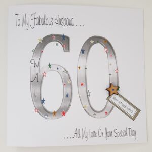 Personalised 60th Birthday Card Husband Any Relation Or Age (SKU418)