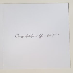 Personalised Graduation Card  Any Skin Tone  Any Colour Cap & Gown  Any Hair Style Or Colour Sash – Male Or Female (SKU560)