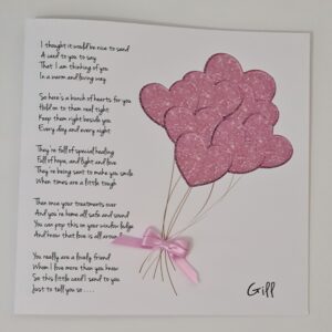 Personalised Get Well Card Suitable For Cancer Patients Auntie Any Person Or Colour (SKU414)