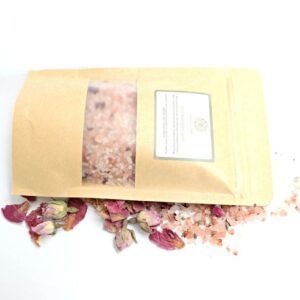 De Stress Aromatherapy Bath Salts Blend   Pink Himalayan Salts with Chamomile  Ylang Ylang  Lavender  Bergamot   Handmade  100% Natural   Cruelty Free   Vegan Friendly (SKU584)