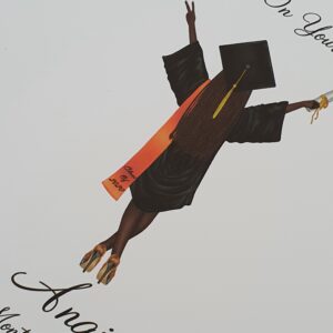 Personalised Graduation Card Any Skin Tone  Any Colour Cap & Gown  Any Hair Style Or Colour Sash – Male Or Female (SKU561)