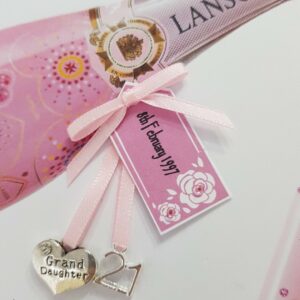 Personalised 21st Birthday Card Granddaughter Pink Champagne Any Relation, Age Or Tipple (SKU421)