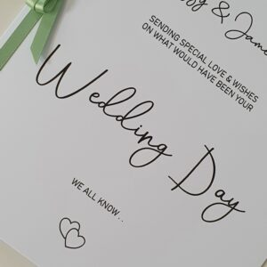 Personalised Wedding Card – Postponed Wedding – On What Would Have Been Your Wedding Day – Any Couple / Colour (SKU434)