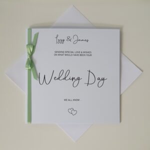 Personalised Wedding Card – Postponed Wedding – On What Would Have Been Your Wedding Day – Any Couple / Colour (SKU434)