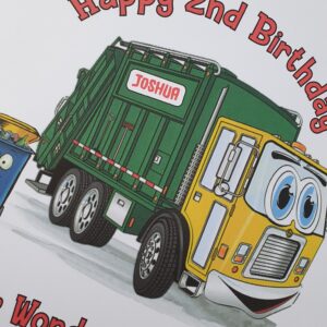 Personalised Dustbin Lorry 2nd Birthday Card For Grandson or Any Relation Or Age (SKU451)