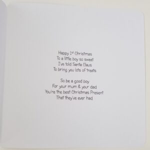 Personalised 1st Christmas Card Nephew Grandson Granddaughter Any Relation (SKU439)