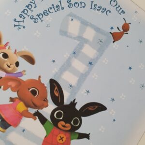 Personalised Bing Bunny 1st Birthday Card Any Relation Or Age Nephew Grandson Son Brother 2nd 3rd 4th 5th (SKU524)