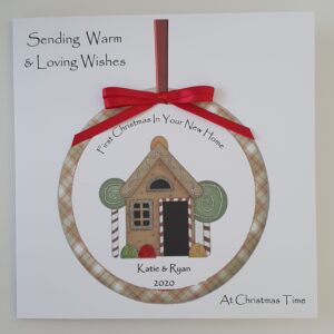 Personalised First Christmas In Your New Home Card Son & Daughter In Law (SKU502)
