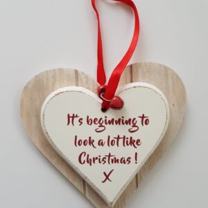 Wooden Heart Keepsake – Have Yourself A Merry Little Christmas – Baby’s 1st Christmas – It’s beginning To Look A Lot Like Christmas (SKU505)