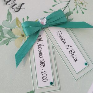 Personalised 55th Emerald Anniversary Card Husband Wife Mum Dad Grandparents Any Year Or Colour (SKU1102)