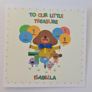 Personalised Hey Duggee & Squirrels 1st Birthday Card Granddaughter Daughter Grandson Nephew Any Relation Or Age (SKU1148)