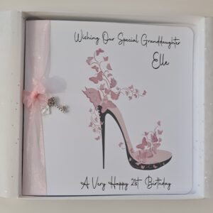 Personalised 21st Birthday Card Granddaughter, Daughter, Niece, Goddaughter, Mum, Any Person, Age, Colour 16th 18th 25th 30th (SKU1210)