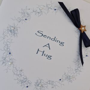 Personalised Contemporary Sending A Hug Just To Say Card Any Colour (SKU1225)