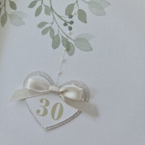 Personalised Pearl 30th Anniversary Card Son Daughter In law Sister Brother In law Special Couple, 1st 20th 40th 25th Any Colour (SKU1227)