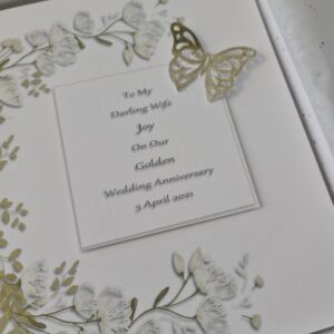 Personalised On Our 50th Golden Wedding Anniversary Card Husband Or Wife Any Couple Any Relation, Occasion Or Colour (SKU1244)