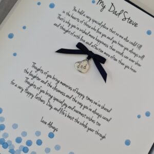 Personalised Fathers Day Card Dad Daddy Grandpa Grandad Step Dad Pops Stepped Up Dad Father In Law Various Charms Available (SKU1281)
