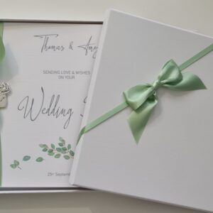 Personalised Wedding Day Card Eucalyptus Leaf Design Son Daughter Sister Brother Granddaughter Grandson Special Couple Any Colour SKU1287