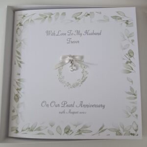 Personalised 30th Anniversary Card Husband, Wife, Pearl Anniversary Special Friends, Mum Dad, Any Couple, Person, Relation Or Year (SKU1339)