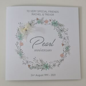 Personalised 30th Anniversary Card Special Friends, Mum Dad, Husband, Wife, Pearl Anniversary Any Couple, Person, Relation Or Year (SKU1338)
