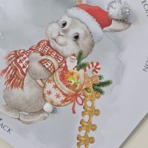 Personalised Children’s Christmas Card Grandson Granddaughter Godson Goddaughter Nephew Niece Daughter Son 1st Christmas Bunny (SKU1326)
