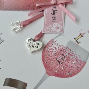 Personalised 50th Birthday Card Special Friend Pink Mermaid Gin Wife Sister Mum Nan Girlfriend Friend Daughter 18th 21st 30th 40th (SKU1309)