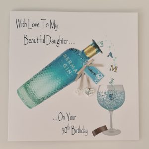 Personalised 30th Birthday Card Daughter Mermaid Gin Wife Sister Mum Nan Girlfriend Friend Auntie 18th 21st 25th 30th 40th 50th