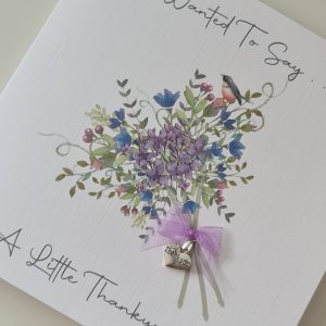 Personalised Thank You Card Bouquet Of Flowers Daughter Friend Mum Neighbour Granddaughter Niece Goddaughter Any Relation (SKU1293)