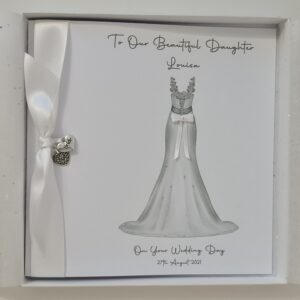 To Our Daughter On Your Wedding Day Personalised Card – Can Be Made To My Bride On Our Wedding Day, Other Dress Available (SKU1167)