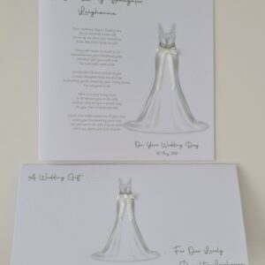 To Our Daughter On Your Wedding Day Personalised Card – Can Be Made To My Bride On Our Wedding Day, Other Dress Available (SKU1167)