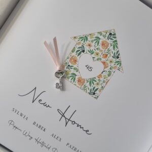 Personalised New Home Card | New House Keyring | Moving House | First Home | New House | New Neighbour Card | Contemporary Design (SKU1367)
