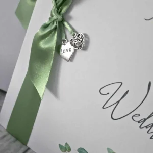 Personalised Elegant Wedding Day Card Son Daughter In Law Sister Brother Granddaughter Grandson Couple Pistachio Green Any Colour SKUFC18