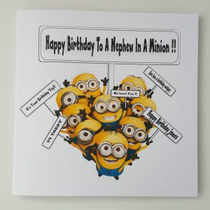 Minion Theme 14th Birthday Card Nephew Any Relation Or Age (SKU719)