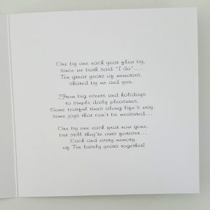 Personalised 10th Wedding Anniversary Card Wife Or Husband Any Year Or Colour (SKU765)