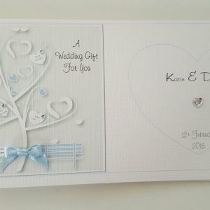Personalised Pale Baby Blue Wedding Day Card LGBT Any Couple, Occasion Or Colour (SKU288)