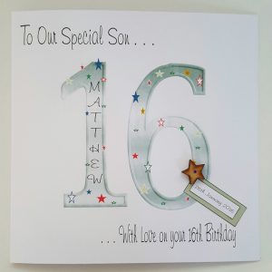 Personalised 16th Birthday Card Son Any Relation Or Age (SKU293)