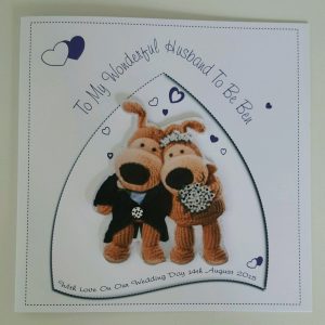 Personalised Husband Or Wife On Your Wedding Day Boofle Card Any Colour Scheme (SKU774)