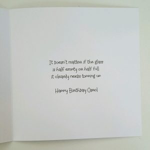 Personalised Birthday Card Card Vodka Theme Any Bottle Or Person Male Or Female (SKU764)