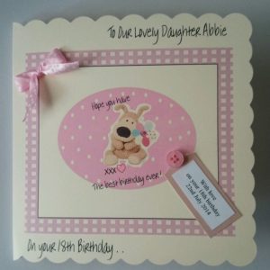 Personalised Boofle 18th Birthday Card Daughter Any Relation, Occasion Or Age (SKU310)