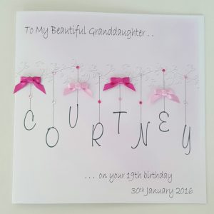 Personalised 19th Birthday Card Granddaughter Any Relation, Age Or Colour (SKU754)