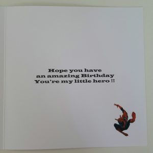 Personalised 5th Birthday Card Spiderman Grandson Any Person Or Age (SKU409)